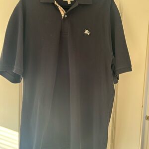 Burberry Black Polo Shirt with Iconic Logo